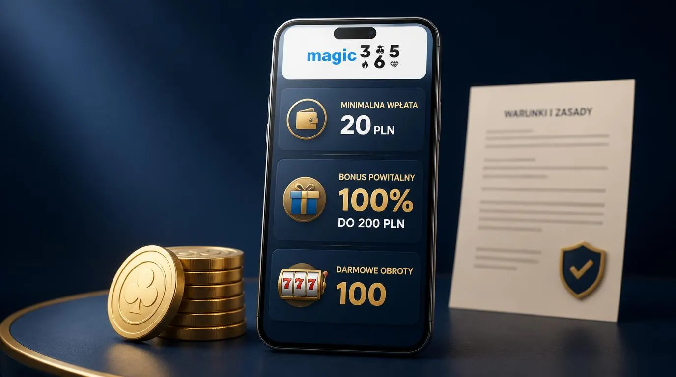 Telefon z widokiem bonusu powitalnego, wpłaty 20 PLN i 100 darmowych spinów